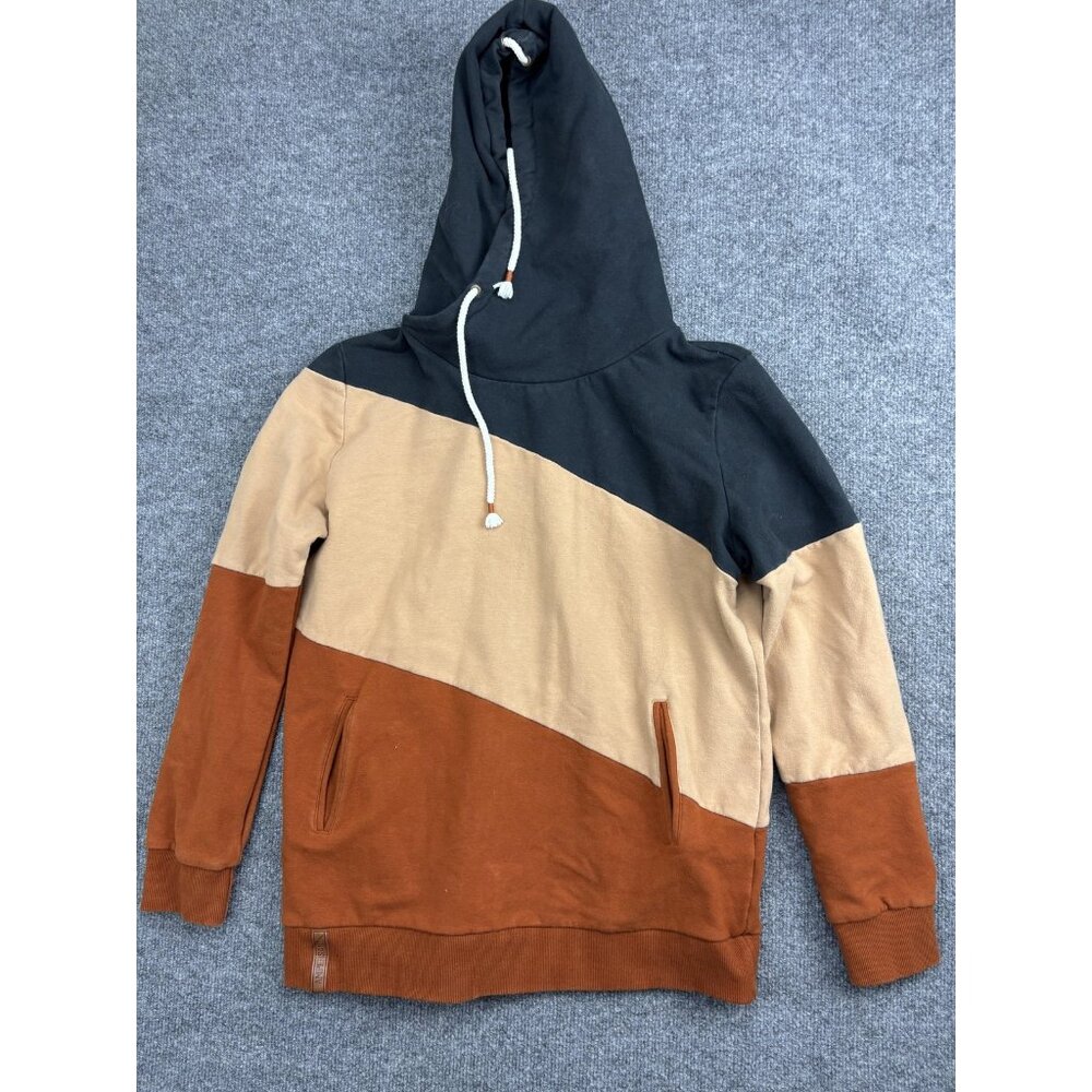 Ampersand Ave Hoodie Sweatshirt Womens XL Colorblock High Neck Fleece Pullover